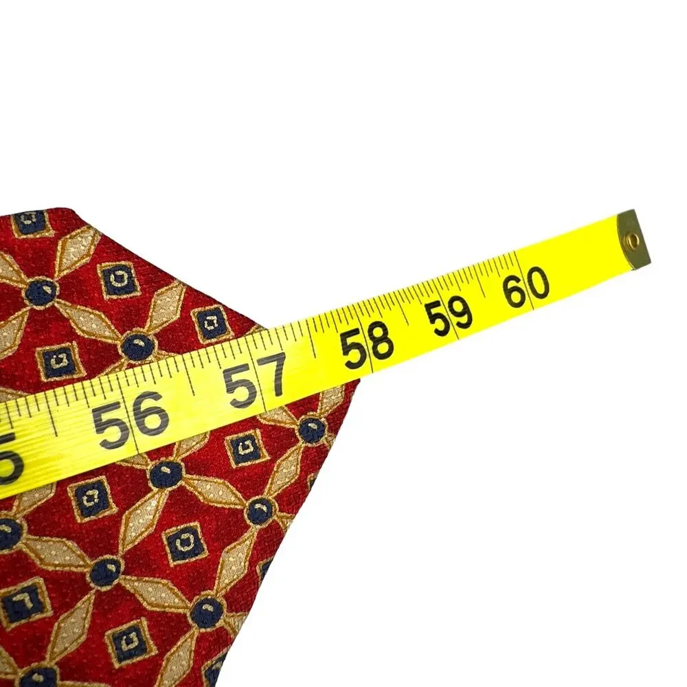 X'andrini 100% Silk Dress Tie Made in USA Vintage Geometric Print‎ 58